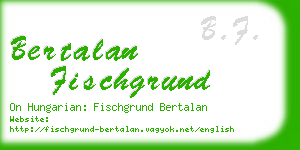 bertalan fischgrund business card